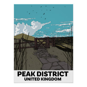 Peak District Vereinigtes Königreich Poster