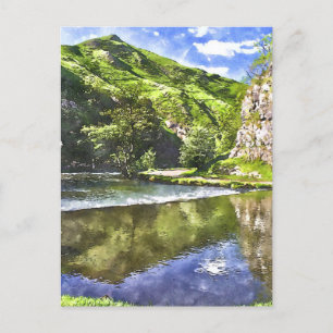 Peak District Watercolor Postkarte