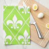 Peak Green Lilie mit Monogramm Geschirrtuch (Viertel Falte)