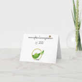 Peak in einem Pod Pink Danke Karte (Rückseite)