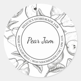 Peak Jam Sketch Modernes Label Runder Aufkleber