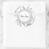 Peak Jam Sketch Modernes Label Runder Aufkleber (Tasche)