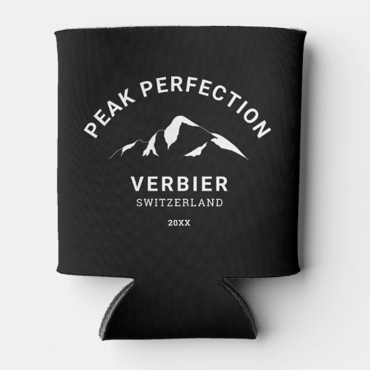 Peak Perfect Winter Ski Snowboard Resort Wappen Dosenkühler (Vorderseite)