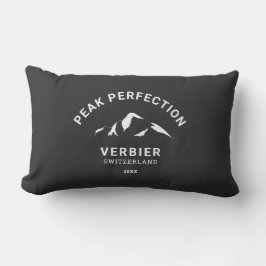 Peak Perfect Winter Ski Snowboard Resort Wappen Lendenkissen