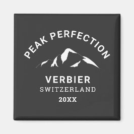 Peak Perfect Winter Ski Snowboard Resort Wappen Magnet