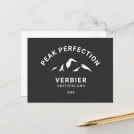 Peak Perfection Winter Sports Resort Wappen Postkarte