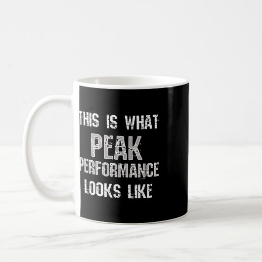Peak Performance Funny Fitness Gym Workout Bodybui Kaffeetasse (Links)