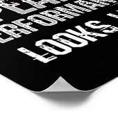 Peak Performance Funny Fitness Gym Workout Bodybui Poster (Ecke)