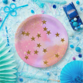 Peak-Pink- und Gold-Party-Teller Pappteller (Party)