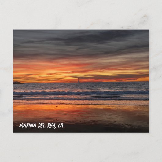 Peak Sunset - Marina Del Rey, CA Postkarte (Vorderseite)