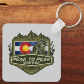 Peak to Peak Scenic Byway Motorcycle 01 Schlüsselanhänger (Rückseite)