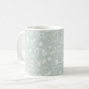 Peak und Anemone Illustrierte Blume Kaffeetasse