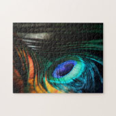 Peakcock Feather up nah und Personal Puzzle (Horizontal)