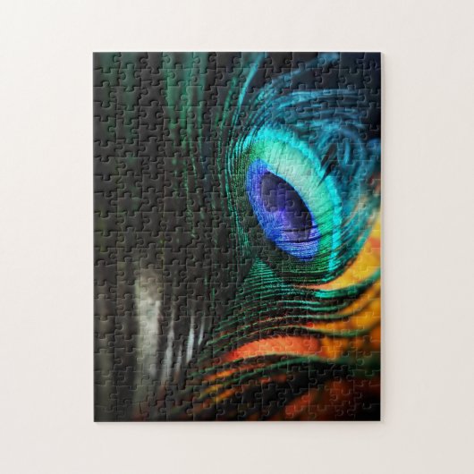 Peakcock Feather up nah und Personal Puzzle (Vertikal)