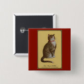 Peake, Chessie's Old Man Tomcat Tabbykatze Button (Vorne & Hinten)