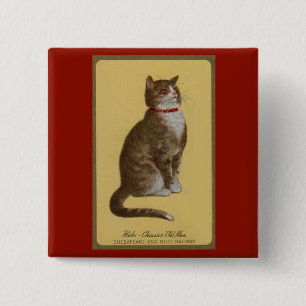 Peake, Chessie's Old Man Tomcat Tabbykatze Button