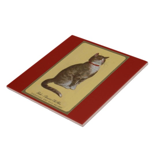 Peake, Chessie's Old Man Tomcat Tabbykatze Fliese (Seite)