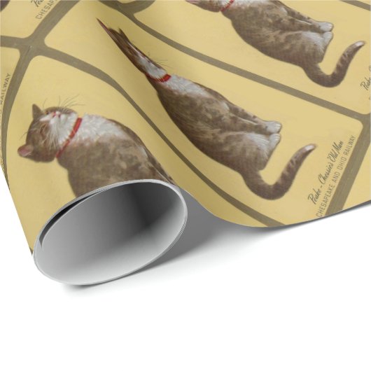 Peake, Chessie's Old Man Tomcat Tabbykatze Geschenkpapier (Rolleneckpunkt)