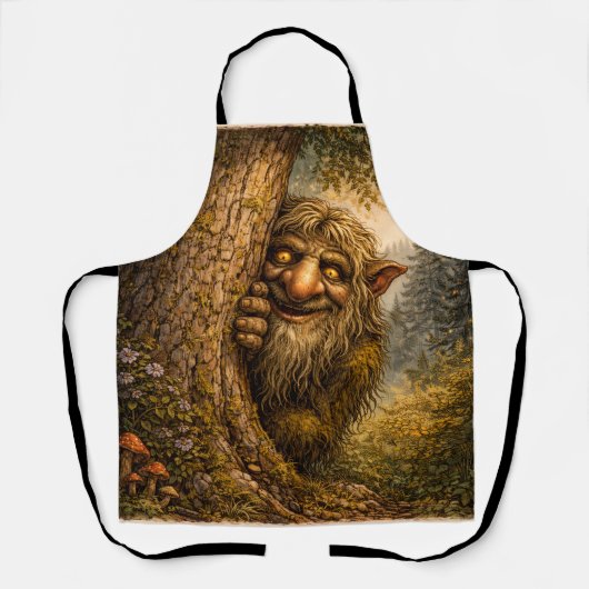 Peaking Norwegian Troll, Apron Schürze (Vorderseite)