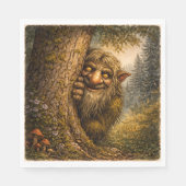 Peaking Norwegian Troll, Napkins Serviette (Vorderseite)