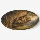 Peaking Norwegian Troll, Paper Plates Pappteller (Schrägansicht)