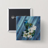 Peakocks & Smaragdgrüne Metallic Button (Vorne & Hinten)