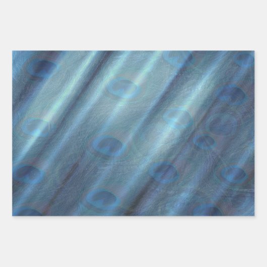 Peakocks & Smaragdgrüne Metallic Geschenkpapier Set (Vorderseite 3)