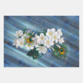 Peakocks & Smaragdgrüne Metallic Geschenkpapier Set (Vorderseite 2)