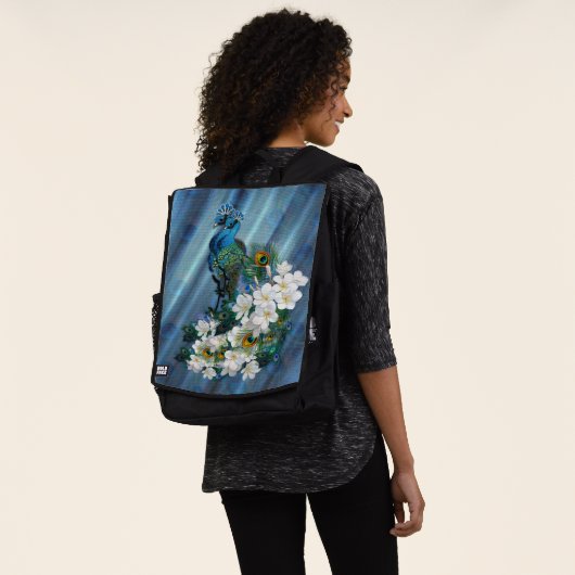 Peakocks & Smaragdgrüne Metallic Rucksack (Ausgewaschen)