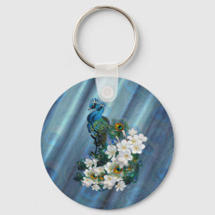 Peakocks & Smaragdgrüne Metallic Schlüsselanhänger