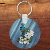 Peakocks & Smaragdgrüne Metallic Schlüsselanhänger (Vorderseite)