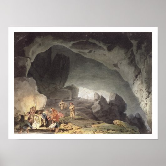 Peaks Hole, Derbyshire (Farbgravur) Poster (Vorne)