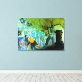 Peaks Insel Graffiti gewickelt Leinwand (Insitu (Holzboden))