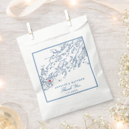 Peaks Island Maine Casco Bay Elegantes Hochzeitspa Geschenktütchen