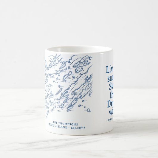 Peaks Island Maine-Geschenk Kaffeetasse (Mittel)