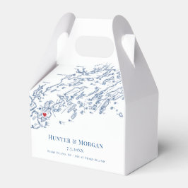 Peaks Island Maine Hochzeit in Urlaubsort Elegante Geschenkschachtel