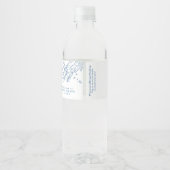 Peaks Island Maine Wedding Wasserflaschenetikett (Rückseite)