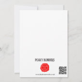 Peaky Blinders Dankeskarte (Rückseite)