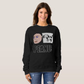 Peanus Cringe Verflucht unaufhaltsam Meme Spaß Wei Sweatshirt (Vorne ganz)