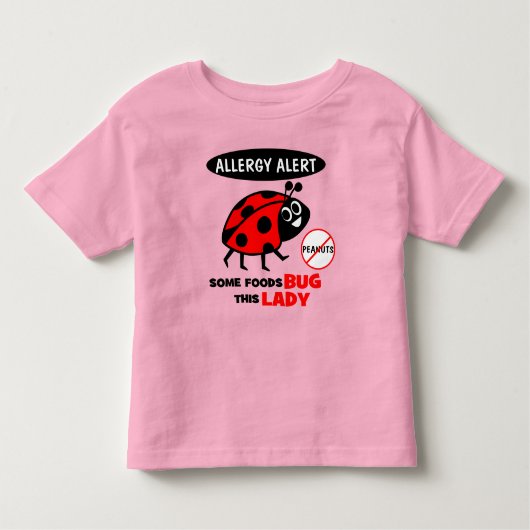 Peanut Allergie Alert Ladybug Shirt (Vorderseite)