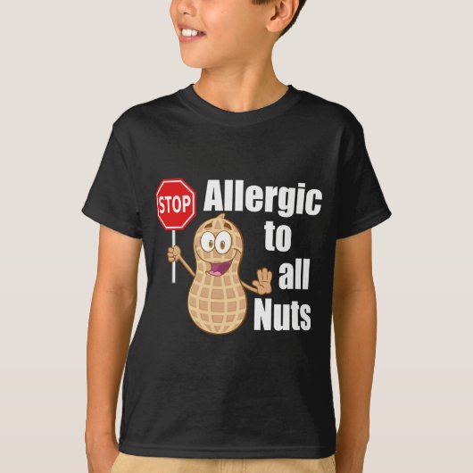 Peanut Allergie Allergie gegen alle Nuts Kinder T-Shirt (Vorderseite)