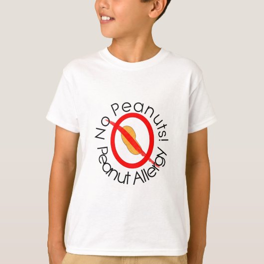 Peanut Allergie No Peanuts T - Shirt (Vorderseite)