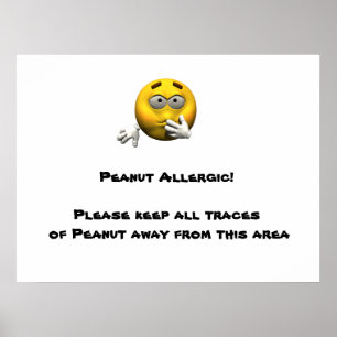 Peanut Allergisches Poster