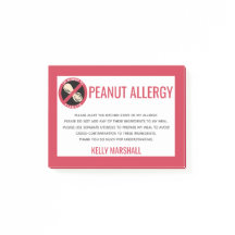 Peanut Allergisches Warnrestaurant Custom Kids