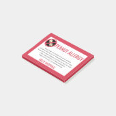 Peanut Allergisches Warnrestaurant Custom Kids Post-it Klebezettel (angewinkelt)