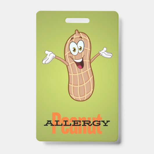 Peanut Allergy-Abzeichen Ausweis (Vorderseite)