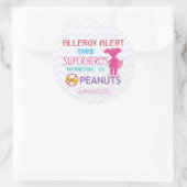 Peanut Allergy Alert Superhero Girl Stickers (Tasche)