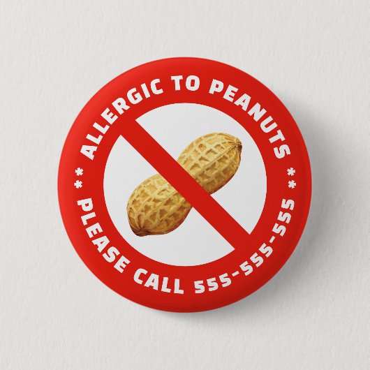 Peanut allergy  button (Vorderseite)