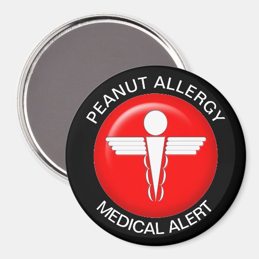 Peanut Allergy Magnet (Vorderseite/Rückseite)