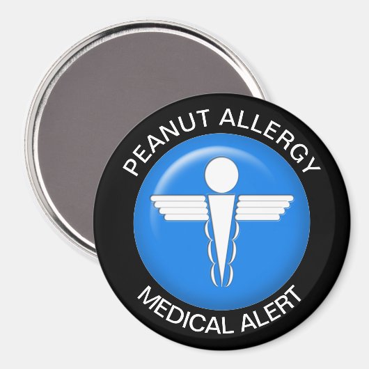 Peanut Allergy Magnet (Vorderseite/Rückseite)